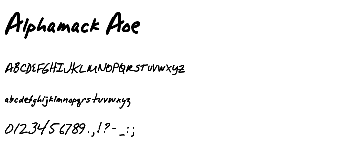 AlphaMack AOE font